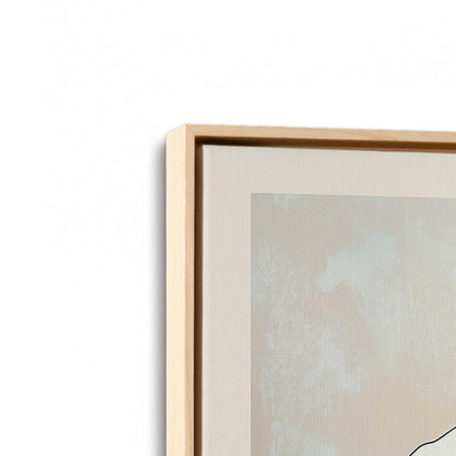 [Color:American Maple], Picture of art in a American Maple frame at an angle