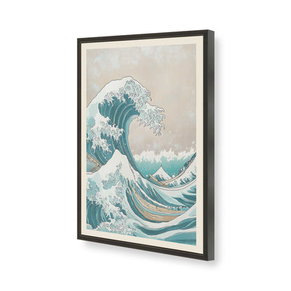 [Color:Satin Black], Picture of art in a Satin Black frame of the corner