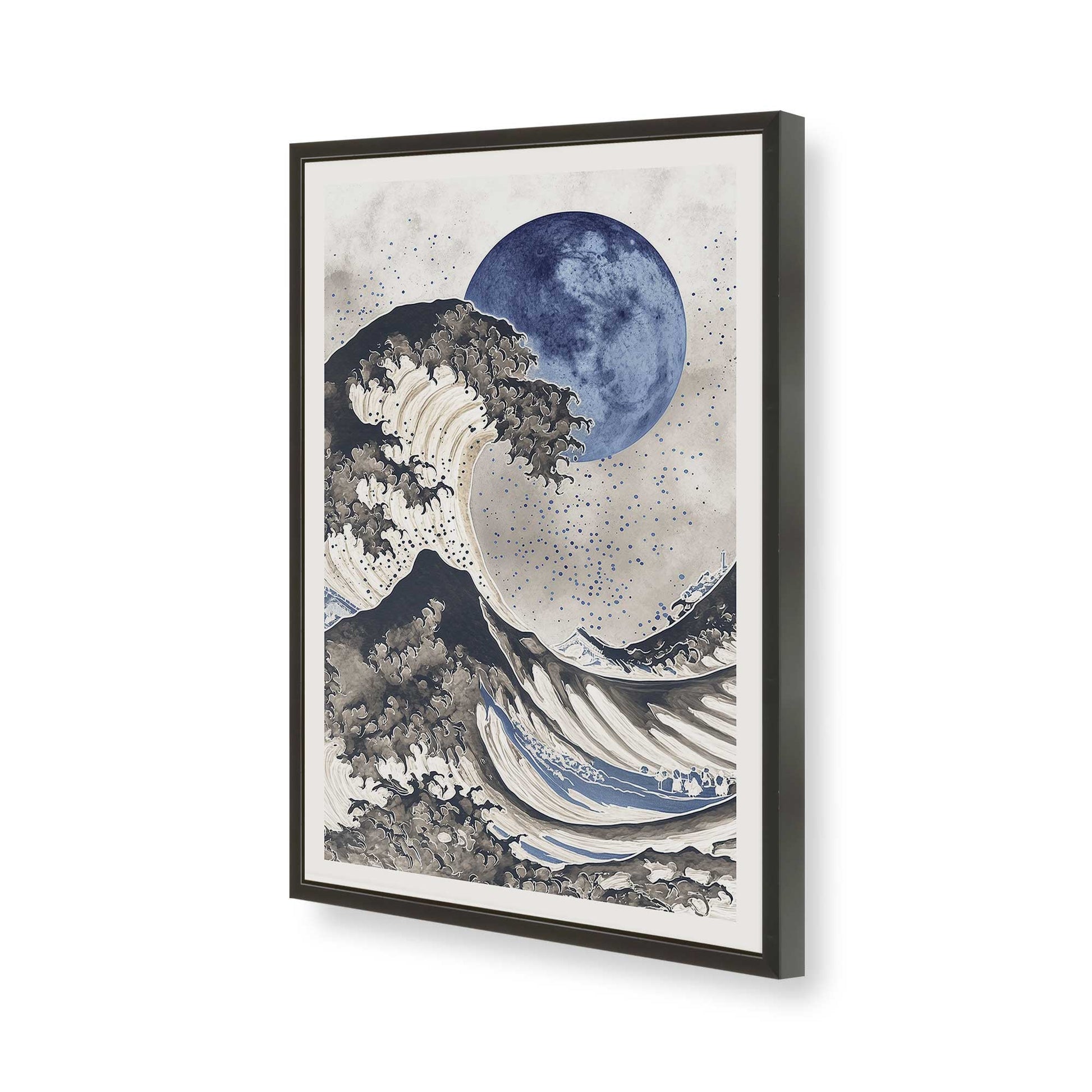 [Color:Satin Black], Picture of art in a Satin Black frame of the corner