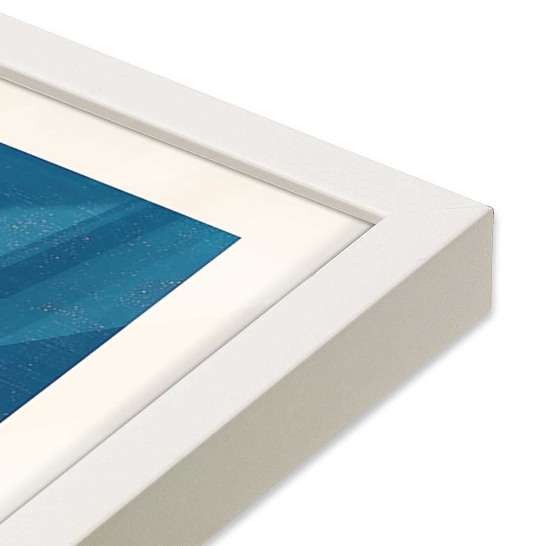 [Color:Opaque White], Picture of art in a Opaque White frame at an angle