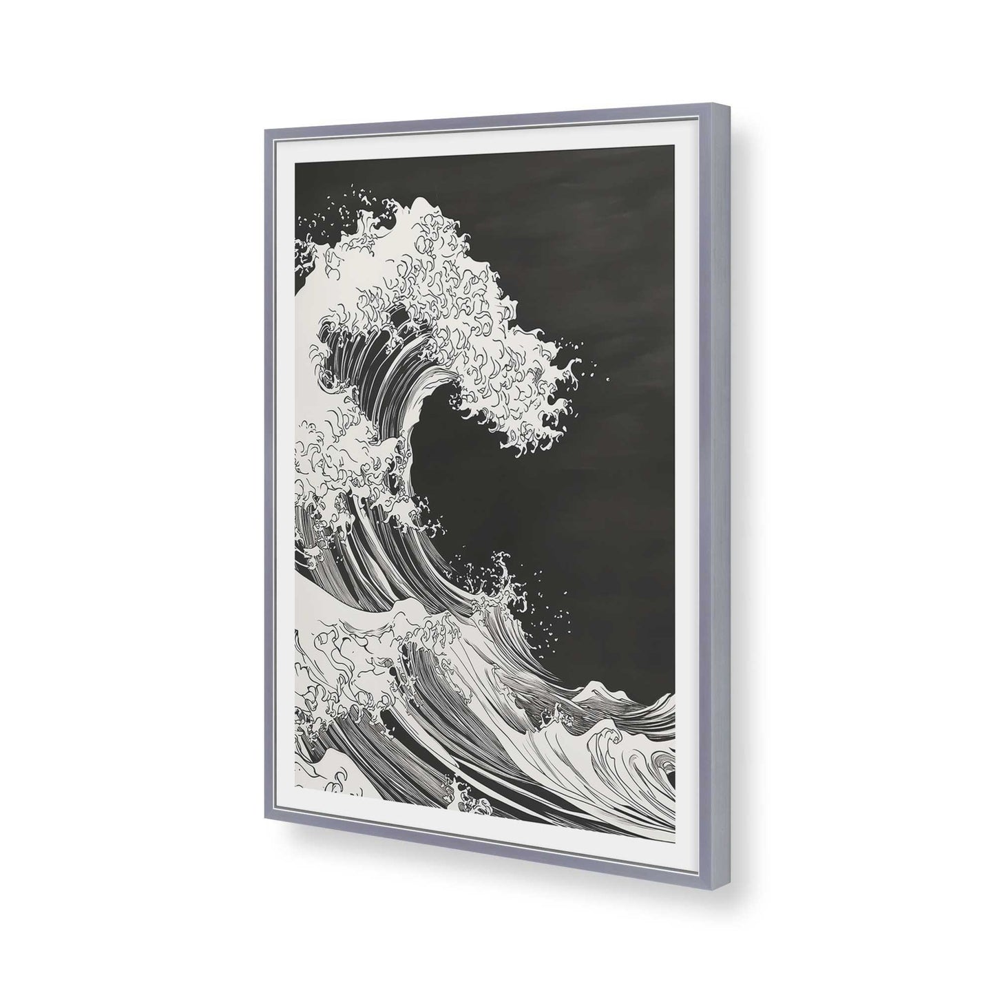 [Color:Polished Chrome], Picture of art in a Polished Chrome frame of the corner