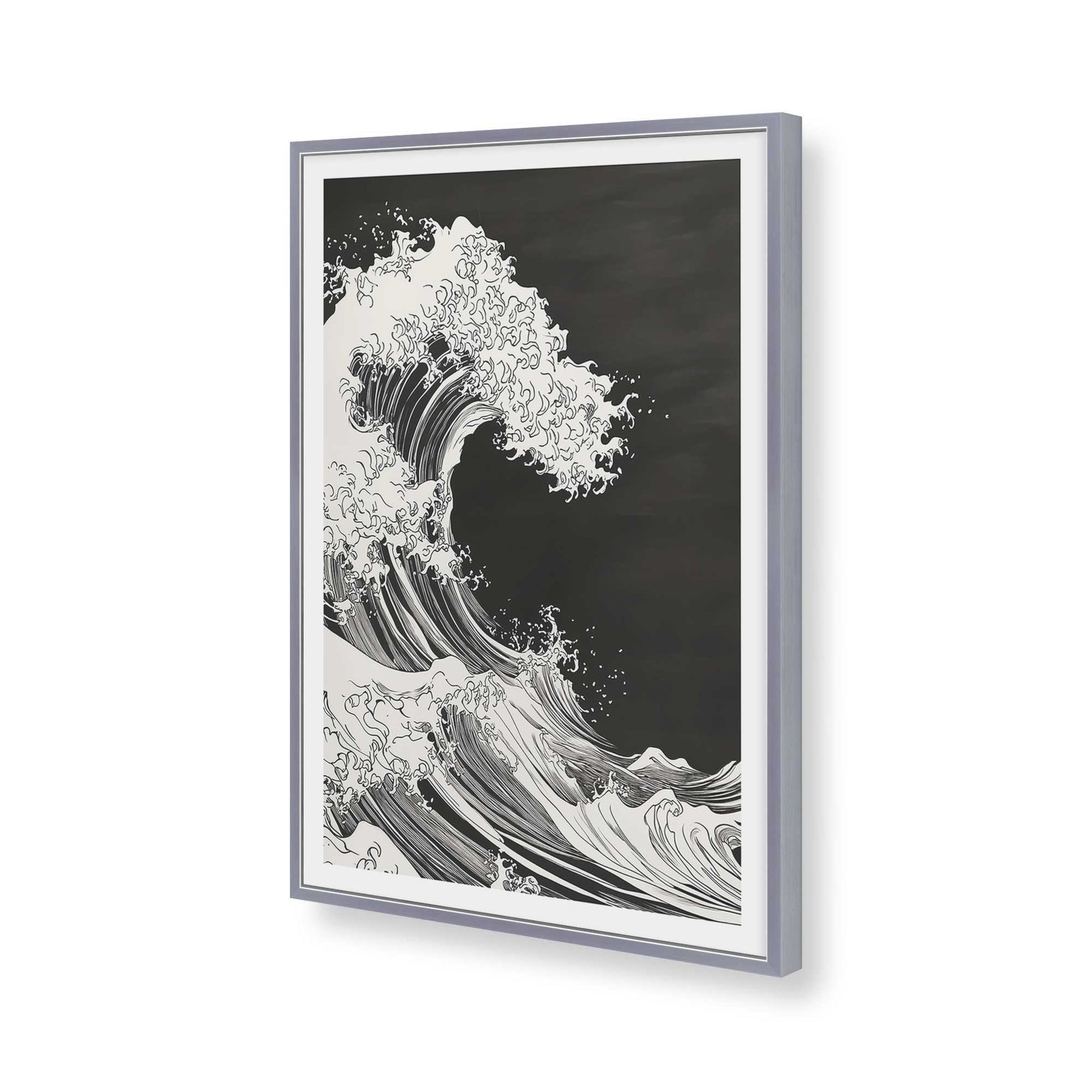 [Color:Polished Chrome], Picture of art in a Polished Chrome frame of the corner