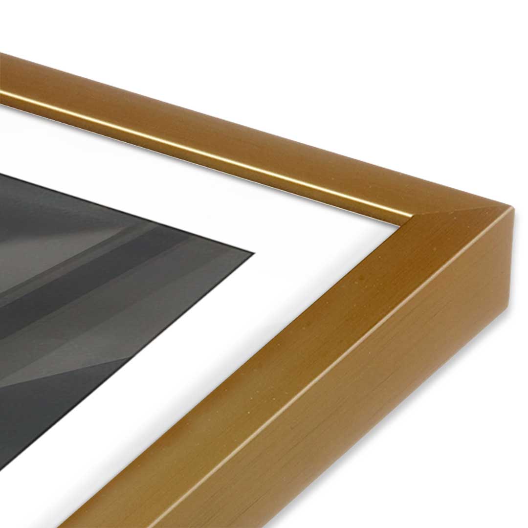 [Color:Polished Gold], Picture of art in a Polished Gold frame at an angle