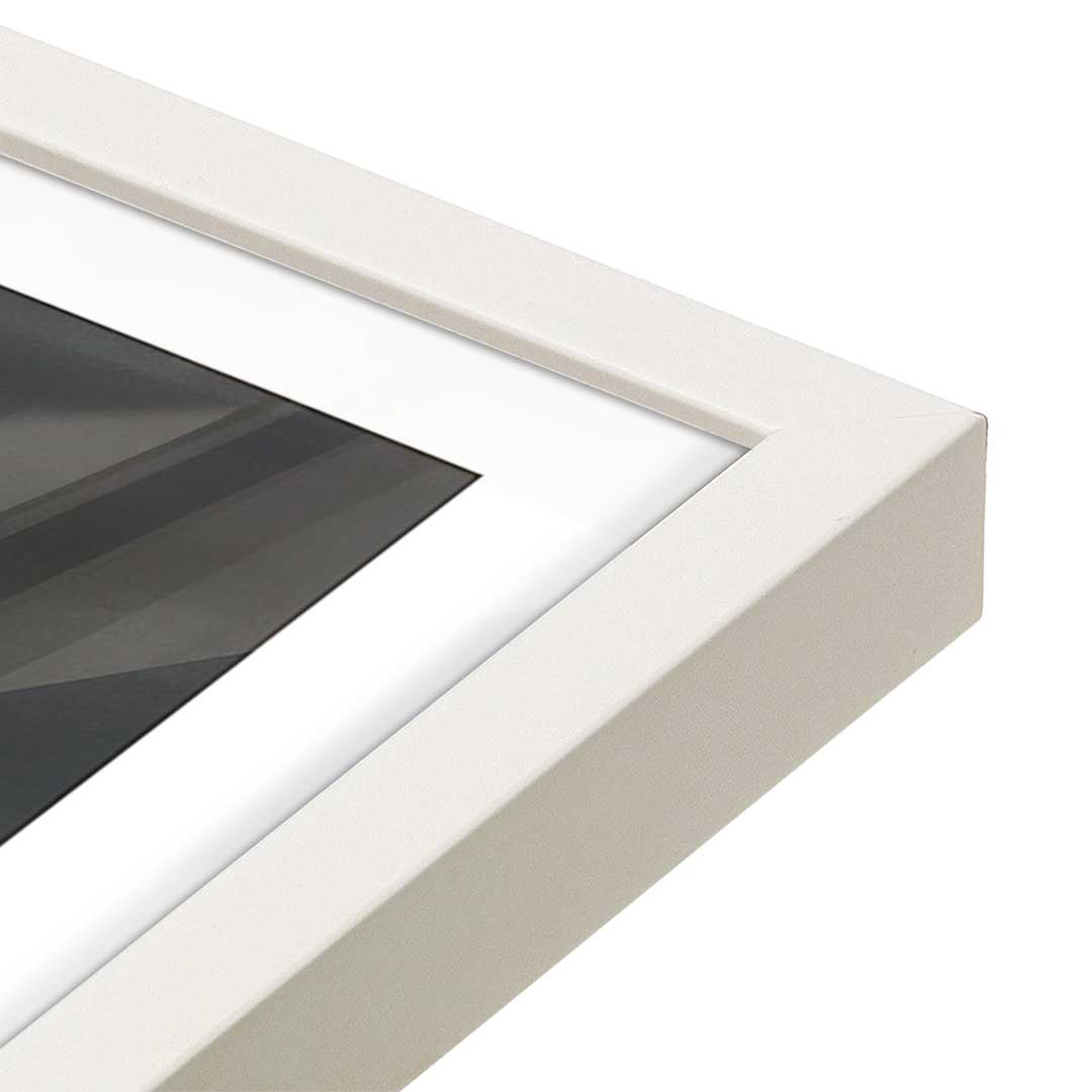 [Color:Opaque White], Picture of art in a Opaque White frame at an angle