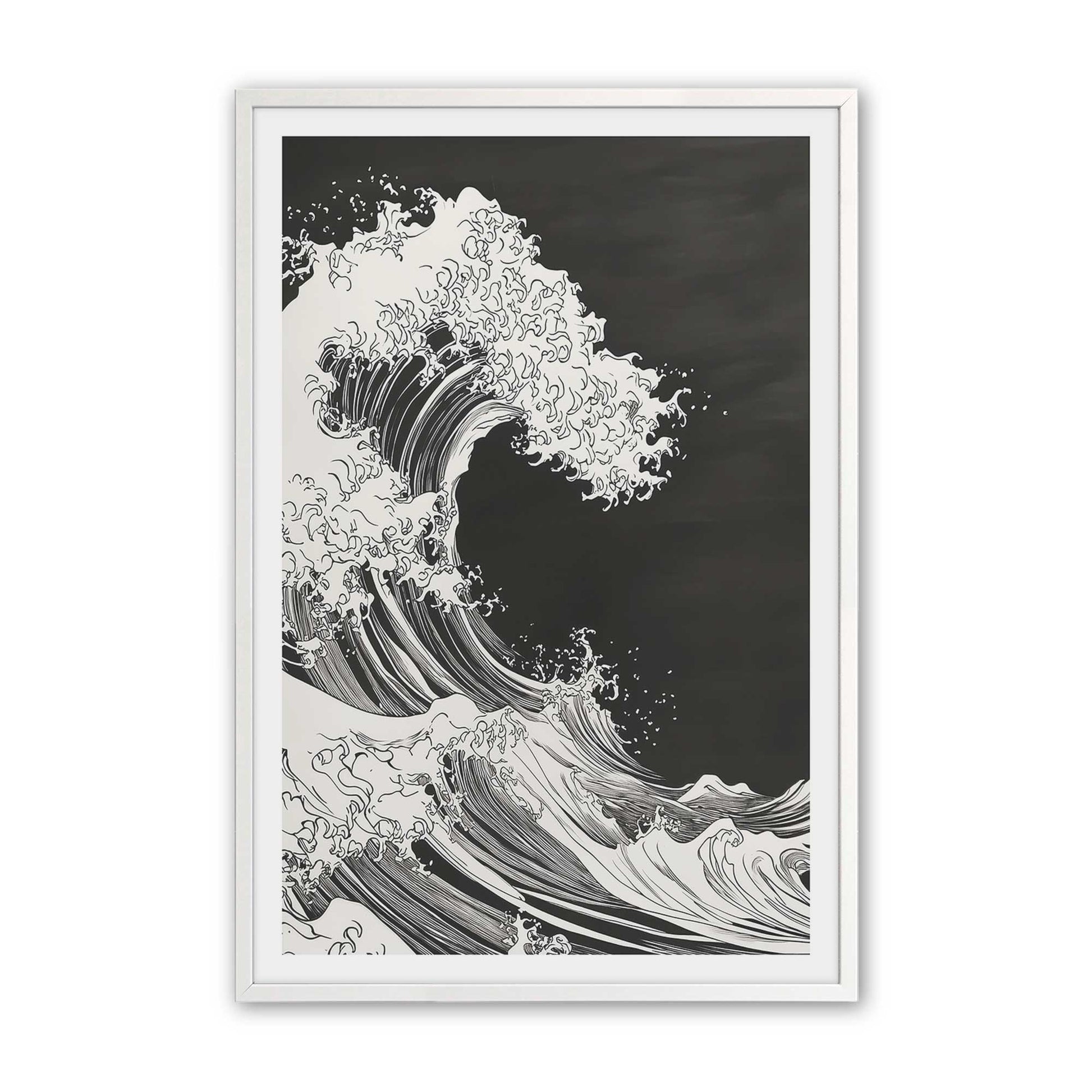 [Color:Opaque White], Picture of art in a Opaque White frame
