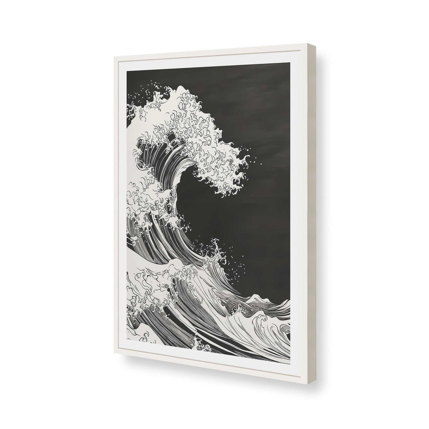 [Color:Opaque White], Picture of art in a Opaque White frame of the corner