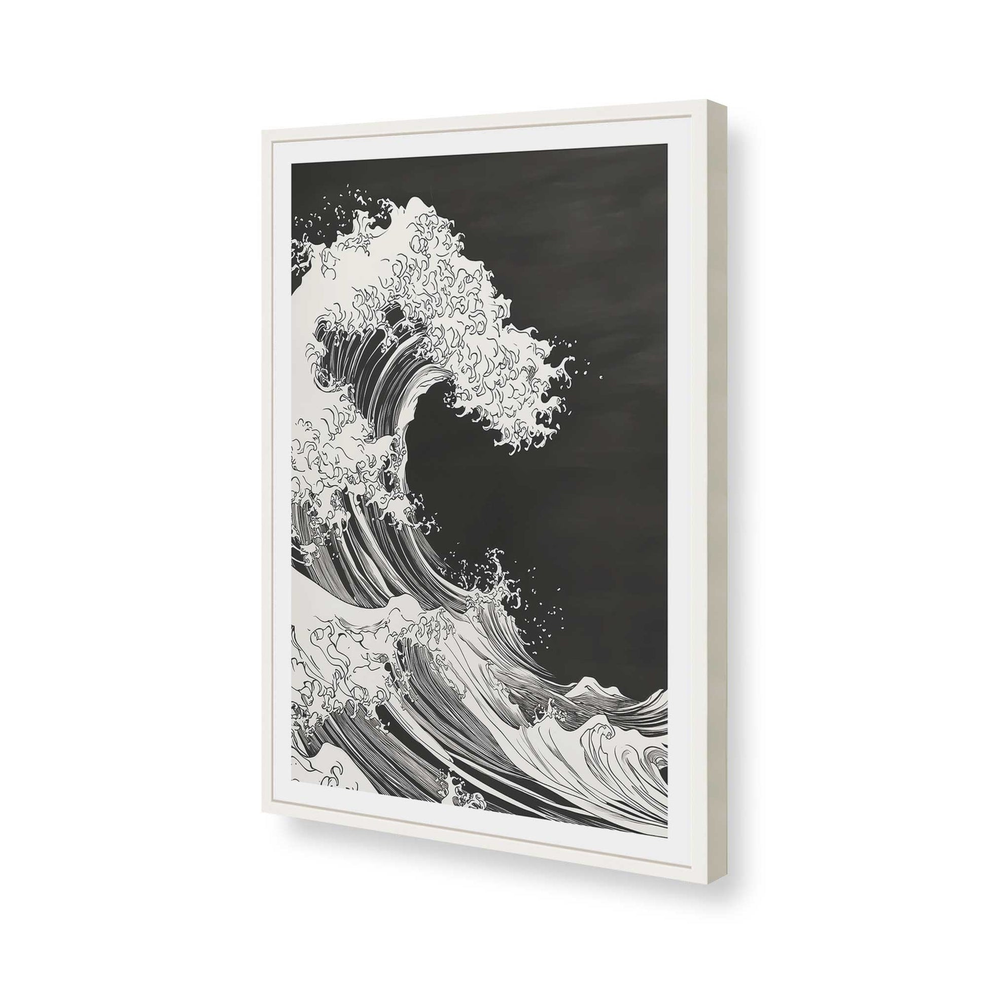 [Color:Opaque White], Picture of art in a Opaque White frame of the corner