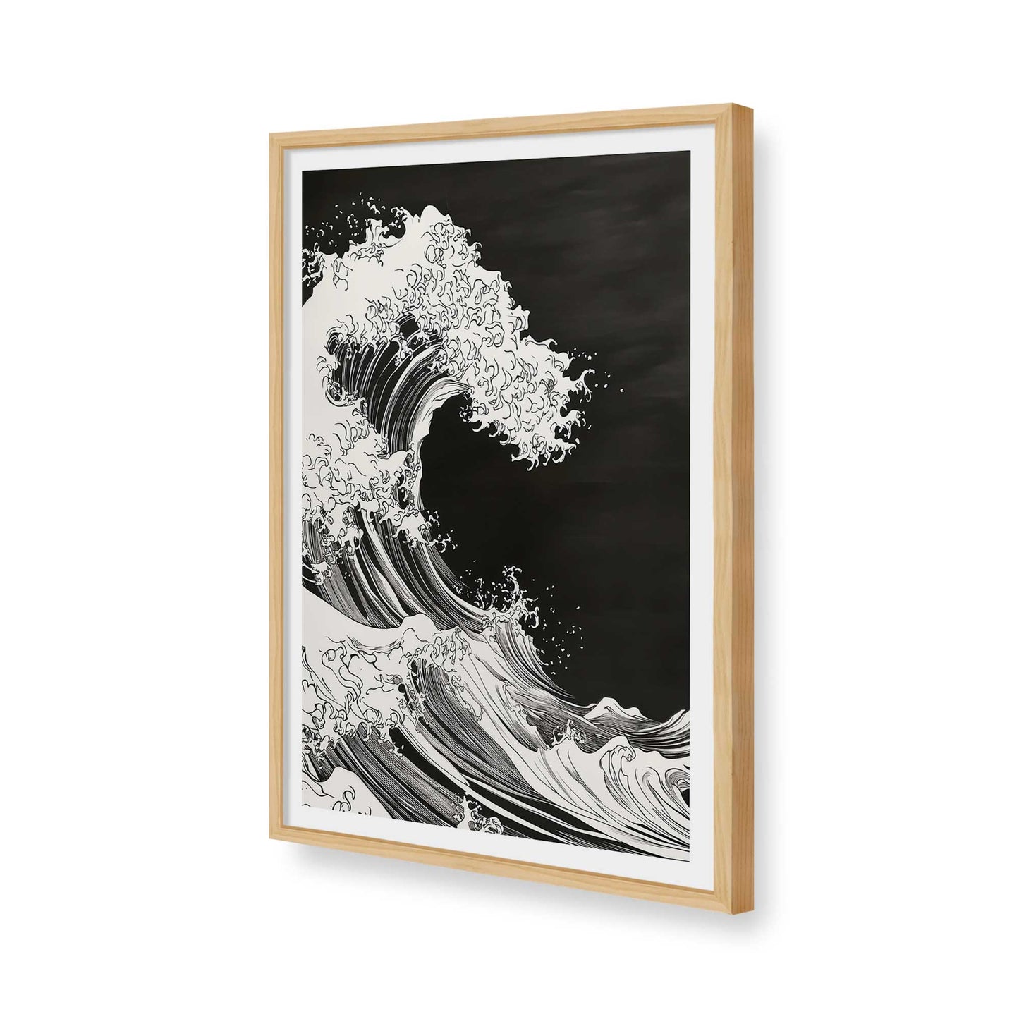 [Color:American Maple], Picture of art in a American Maple frame of the corner