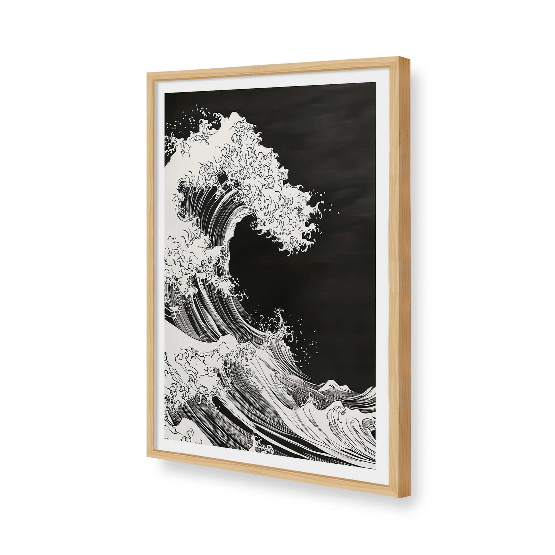 [Color:American Maple], Picture of art in a American Maple frame of the corner