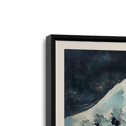[Color:Satin Black], Picture of art in a Satin Black frame at an angle