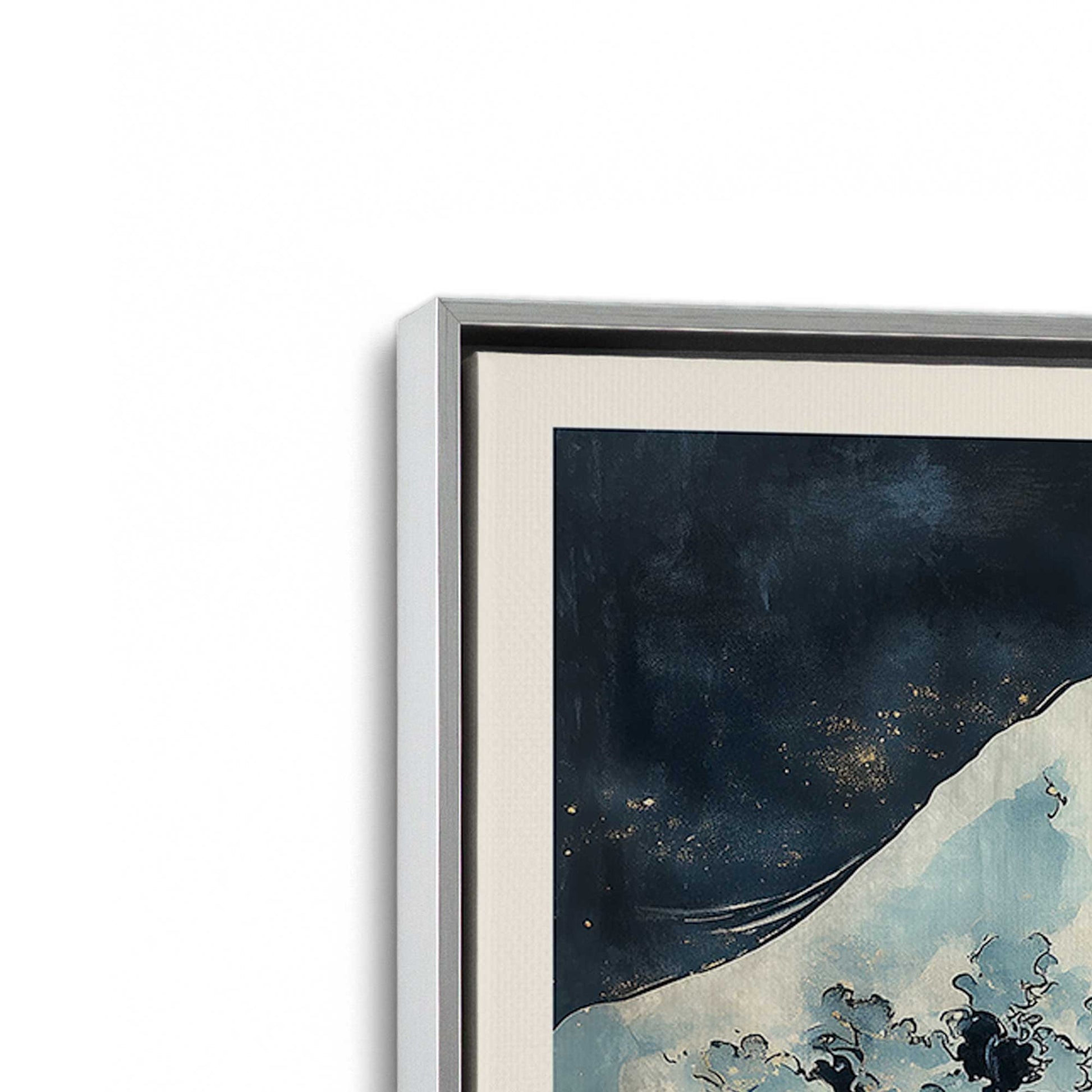 [Color:Polished Chrome], Picture of art in a Polished Chrome frame at an angle