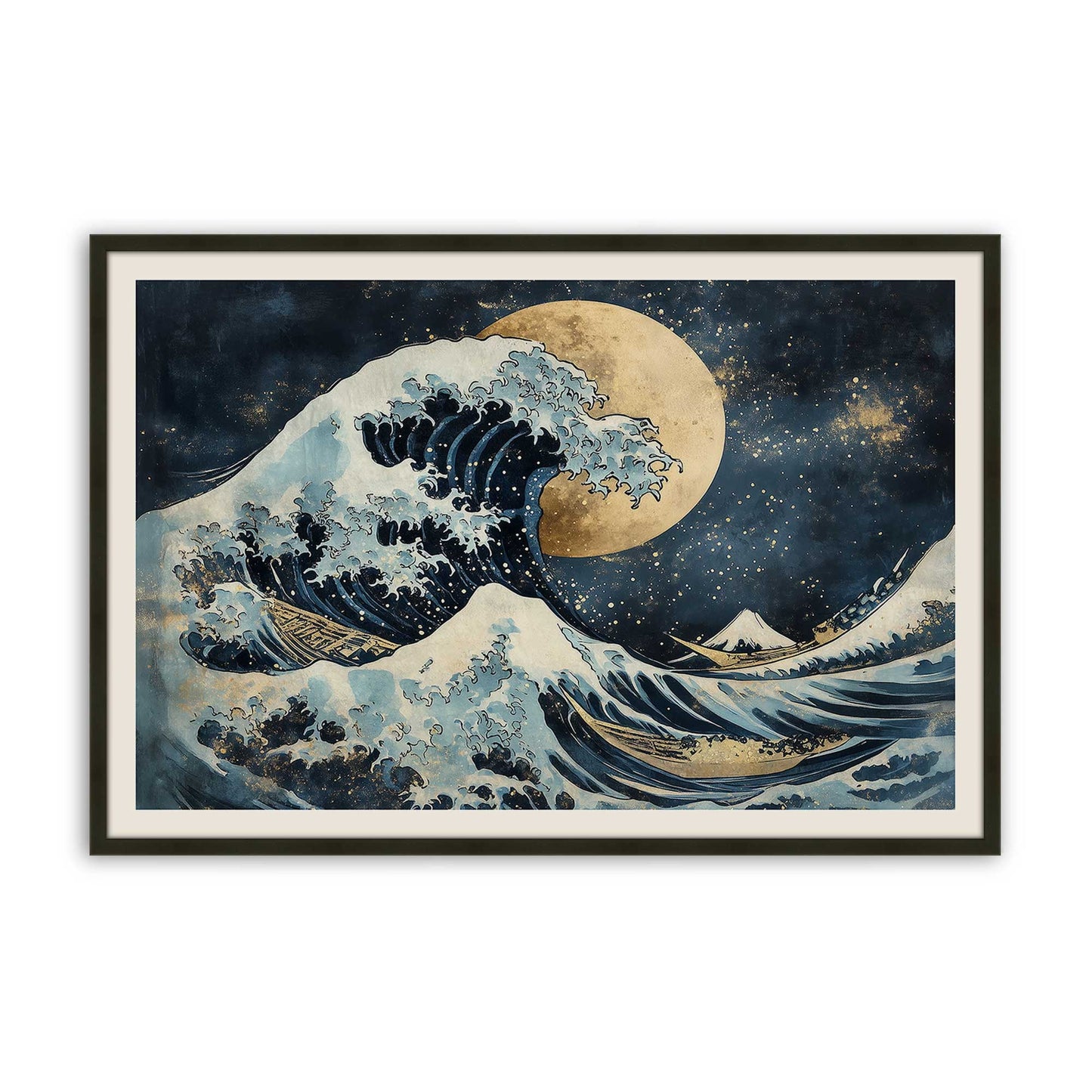 [Color:Satin Black], Picture of art in a Satin Black frame