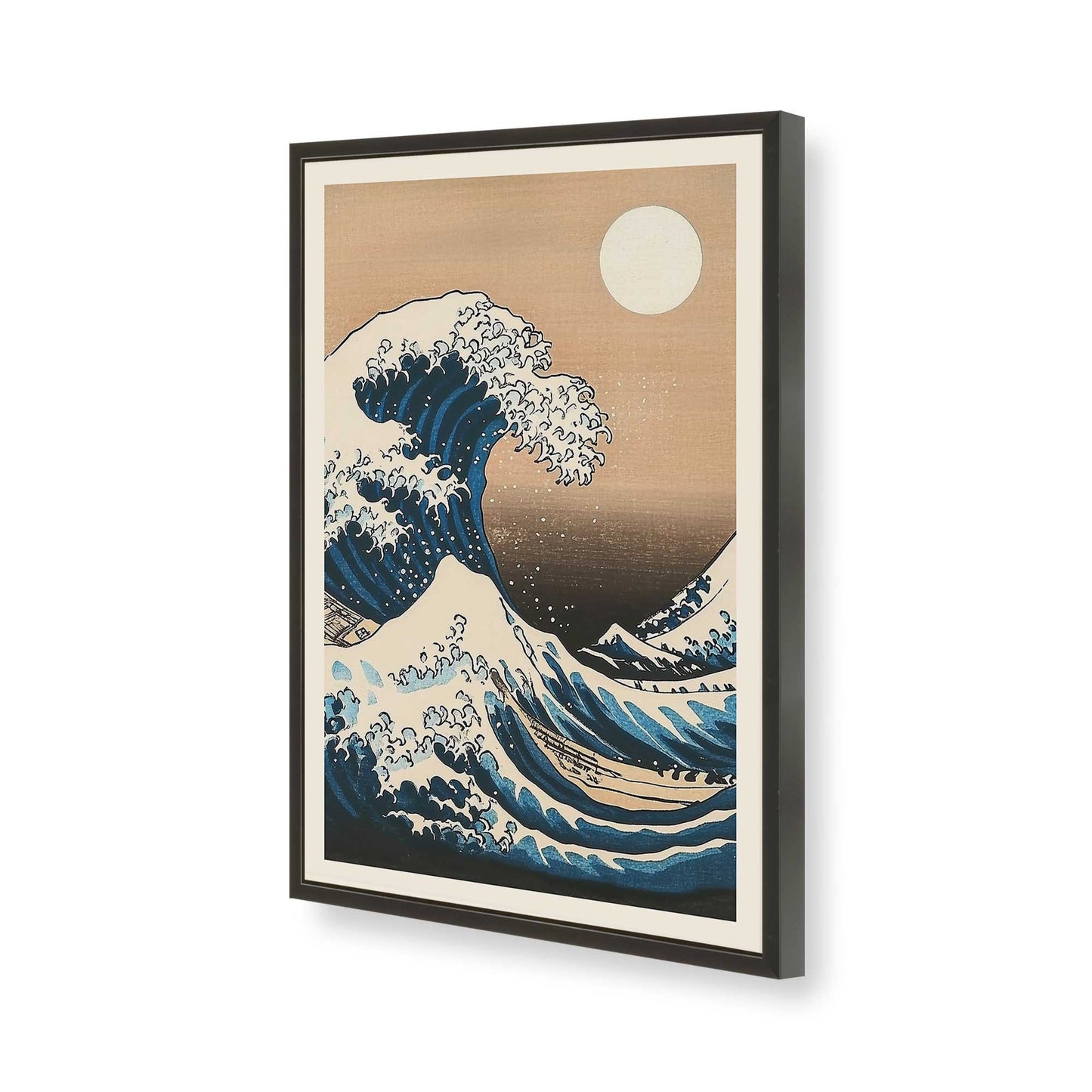 [Color:Satin Black], Picture of art in a Satin Black frame of the corner