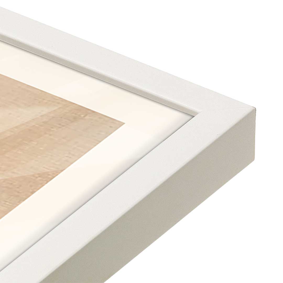 [Color:Opaque White], Picture of art in a Opaque White frame at an angle