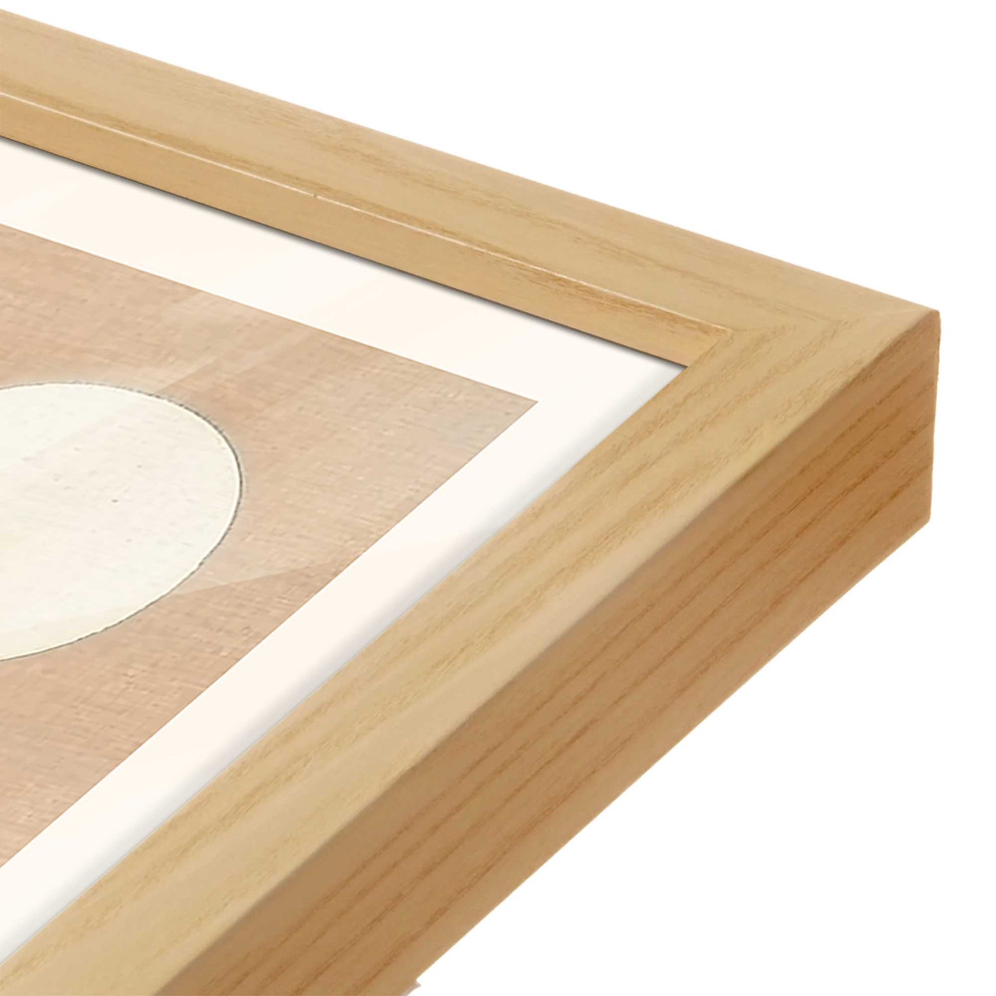 [Color:American Maple], Picture of art in a American Maple frame at an angle