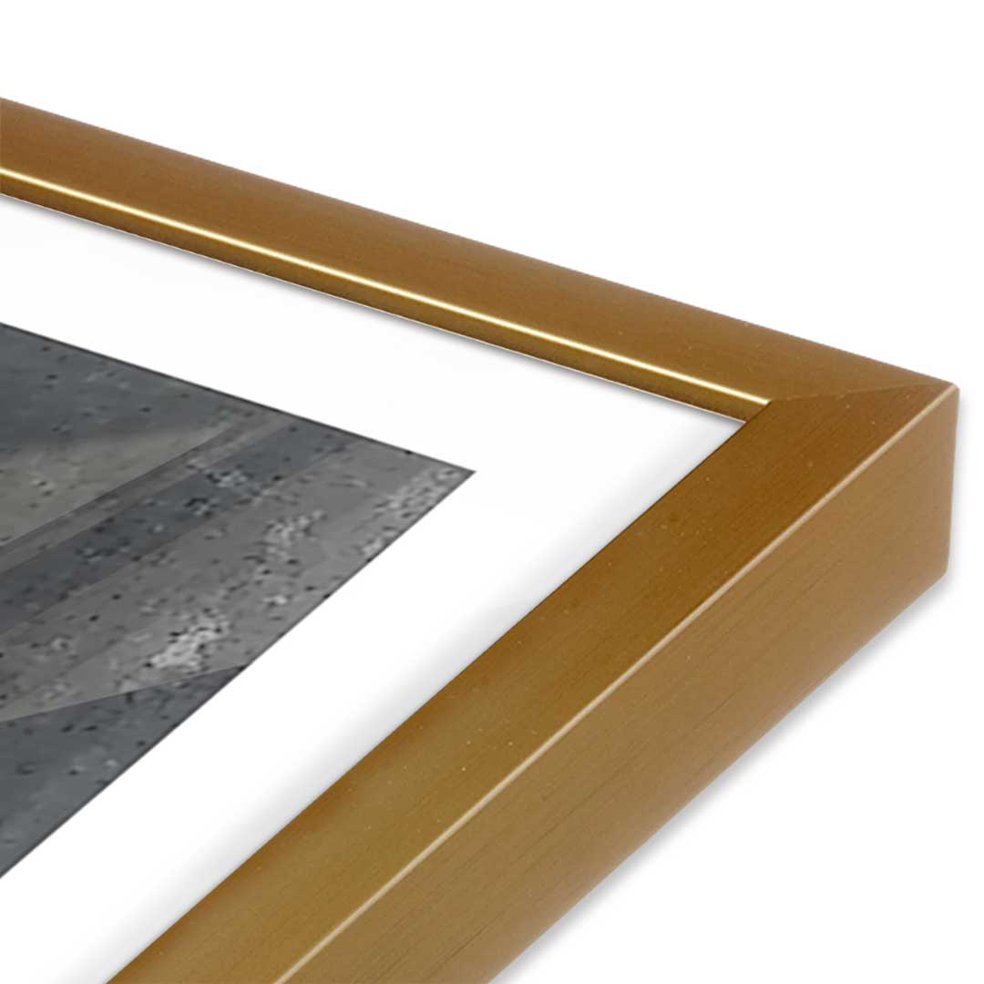 [Color:Polished Gold], Picture of art in a Polished Gold frame at an angle