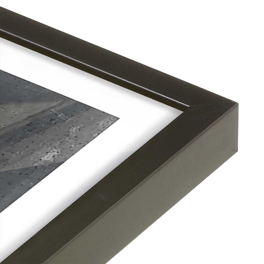 [Color:Satin Black], Picture of art in a Satin Black frame at an angle