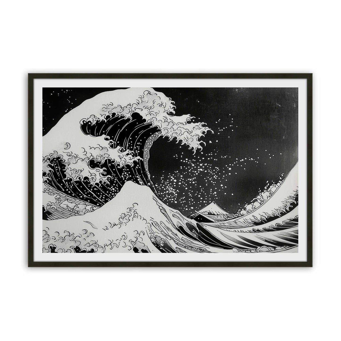 [Color:Satin Black], Picture of art in a Satin Black frame