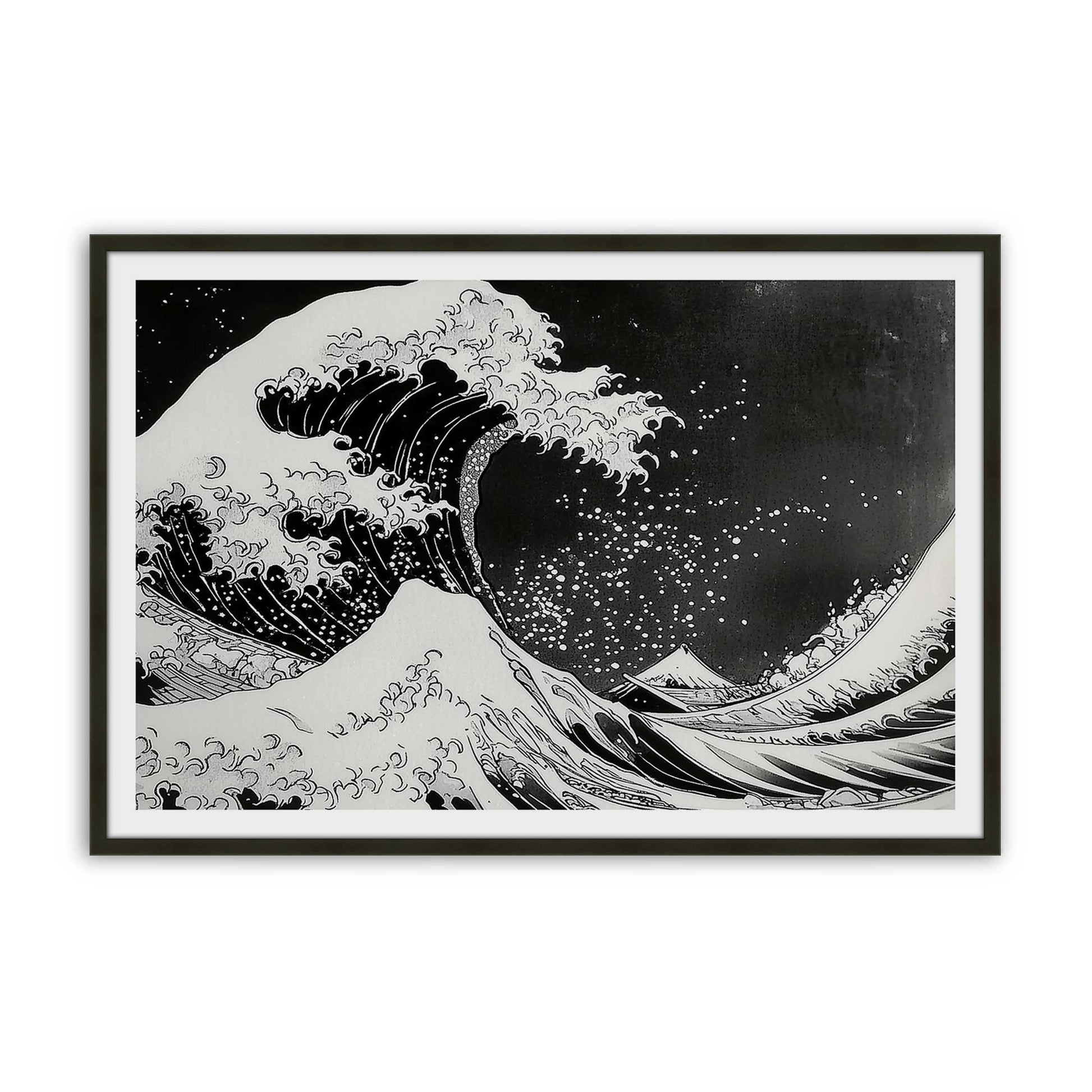 [Color:Satin Black], Picture of art in a Satin Black frame