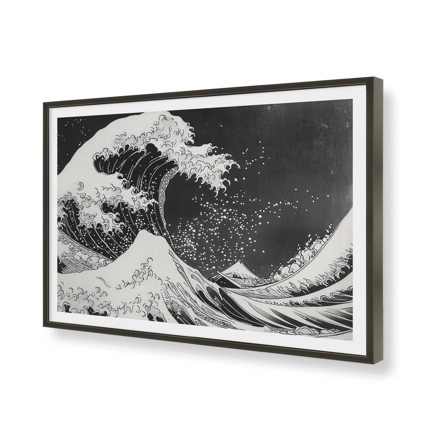 [Color:Satin Black], Picture of art in a Satin Black frame of the corner