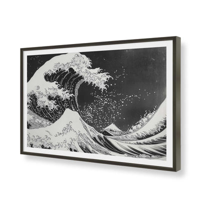 [Color:Satin Black], Picture of art in a Satin Black frame of the corner