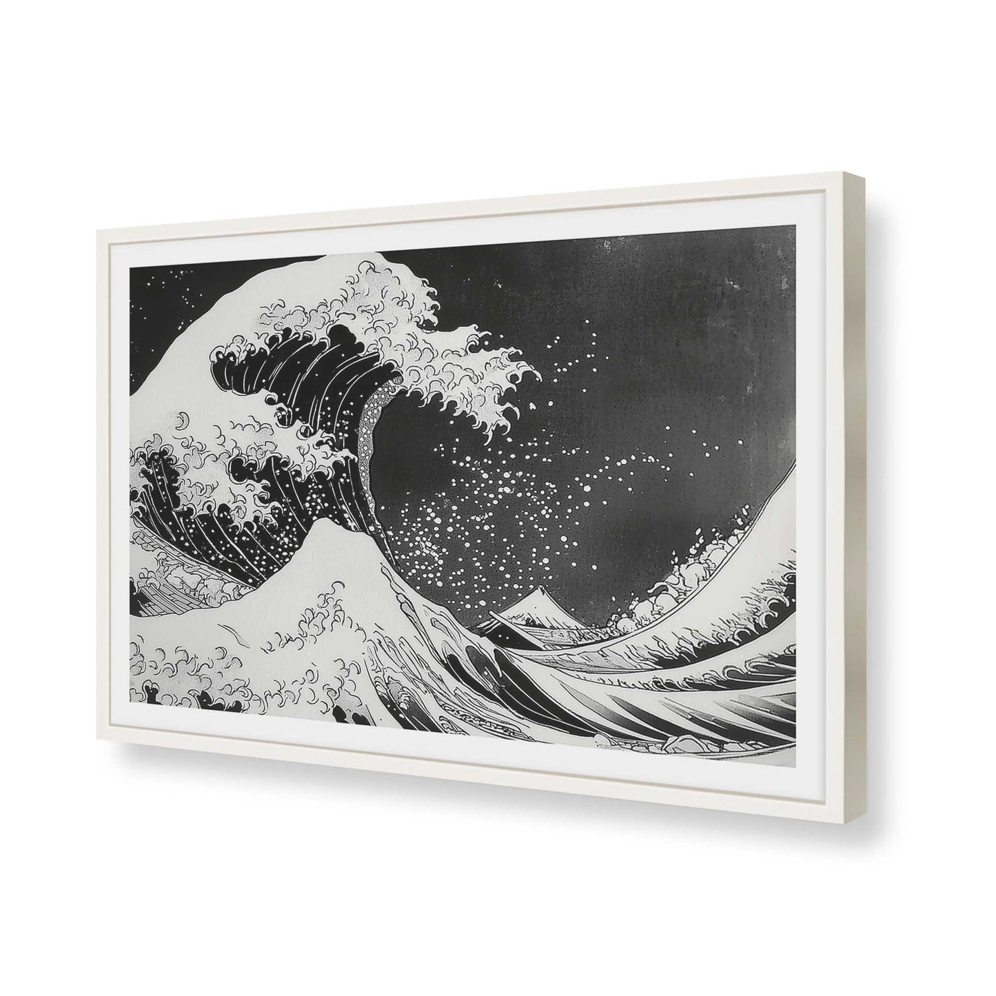 [Color:Opaque White], Picture of art in a Opaque White frame of the corner