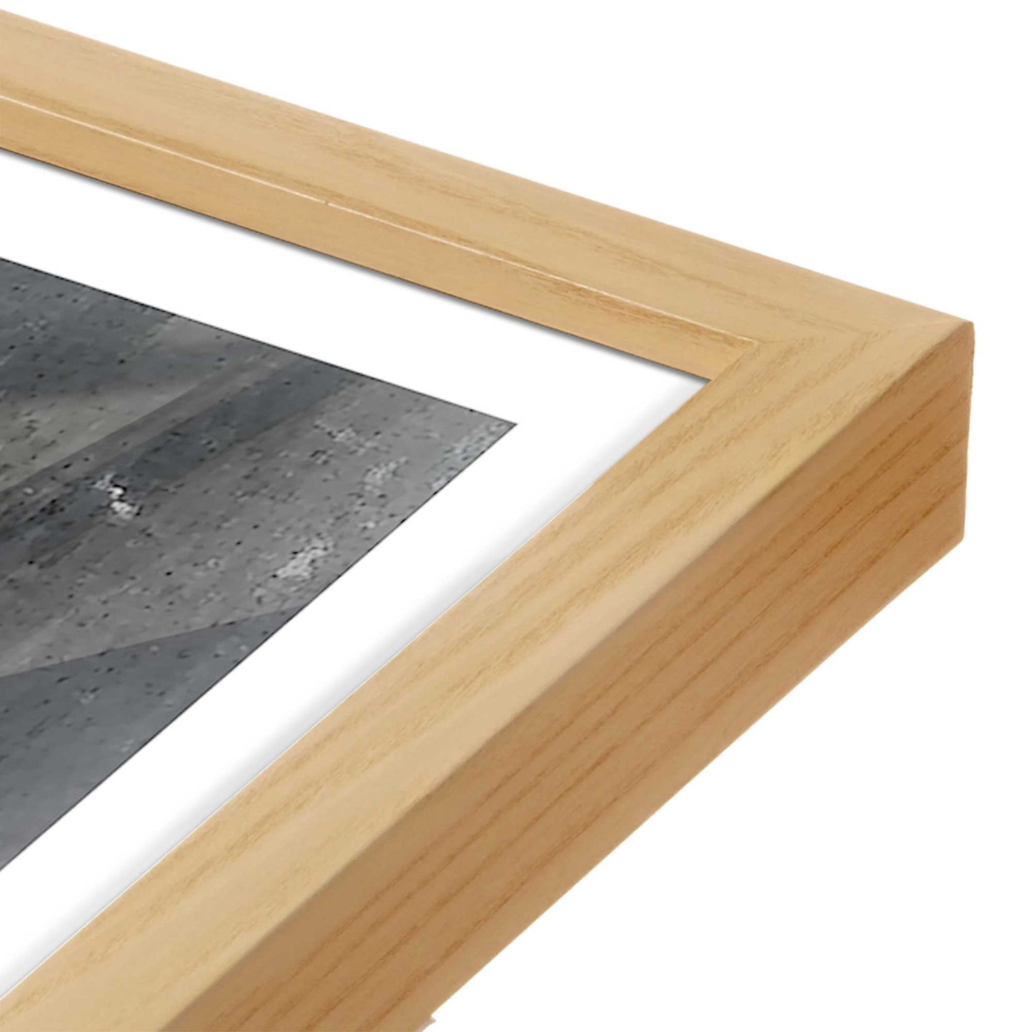 [Color:American Maple], Picture of art in a American Maple frame at an angle