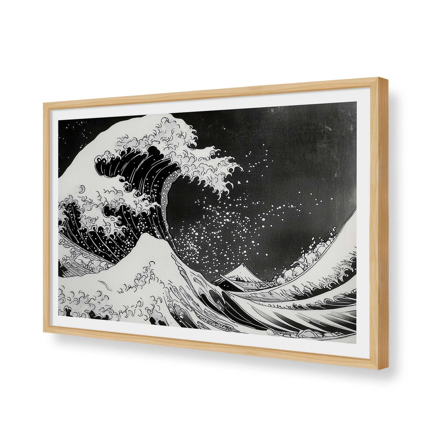 [Color:American Maple], Picture of art in a American Maple frame of the corner