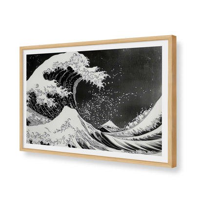 [Color:American Maple], Picture of art in a American Maple frame of the corner