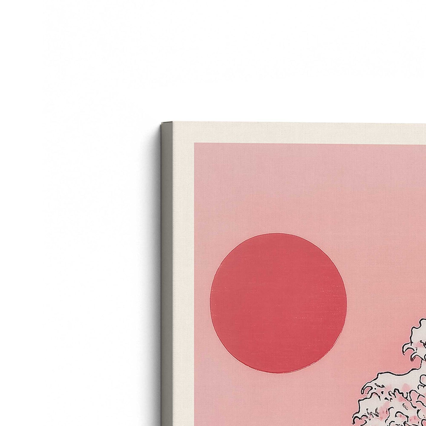 [Color:Stretched Canvas], Picture of the corner of the art