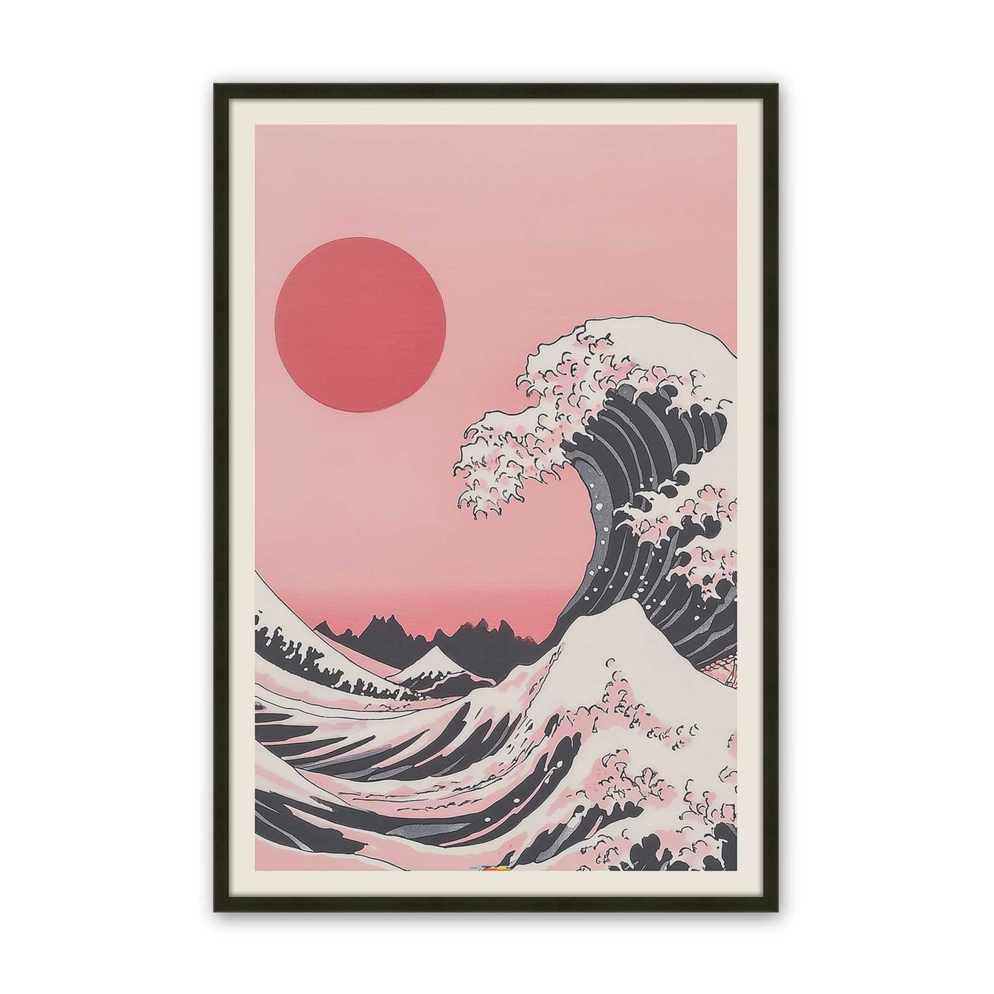 [Color:Satin Black], Picture of art in a Satin Black frame