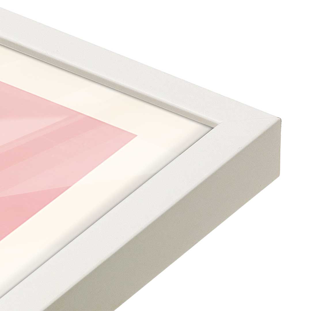 [Color:Opaque White], Picture of art in a Opaque White frame at an angle
