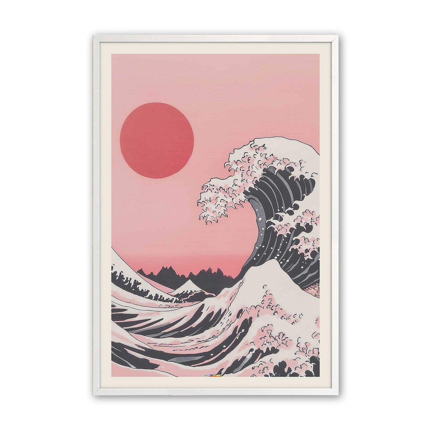 [Color:Opaque White], Picture of art in a Opaque White frame