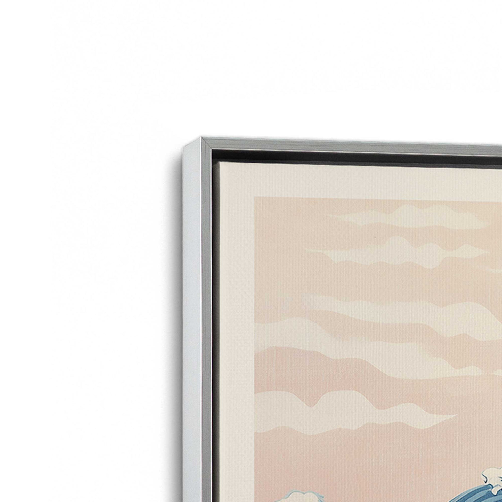 [Color:Polished Chrome], Picture of art in a Polished Chrome frame at an angle
