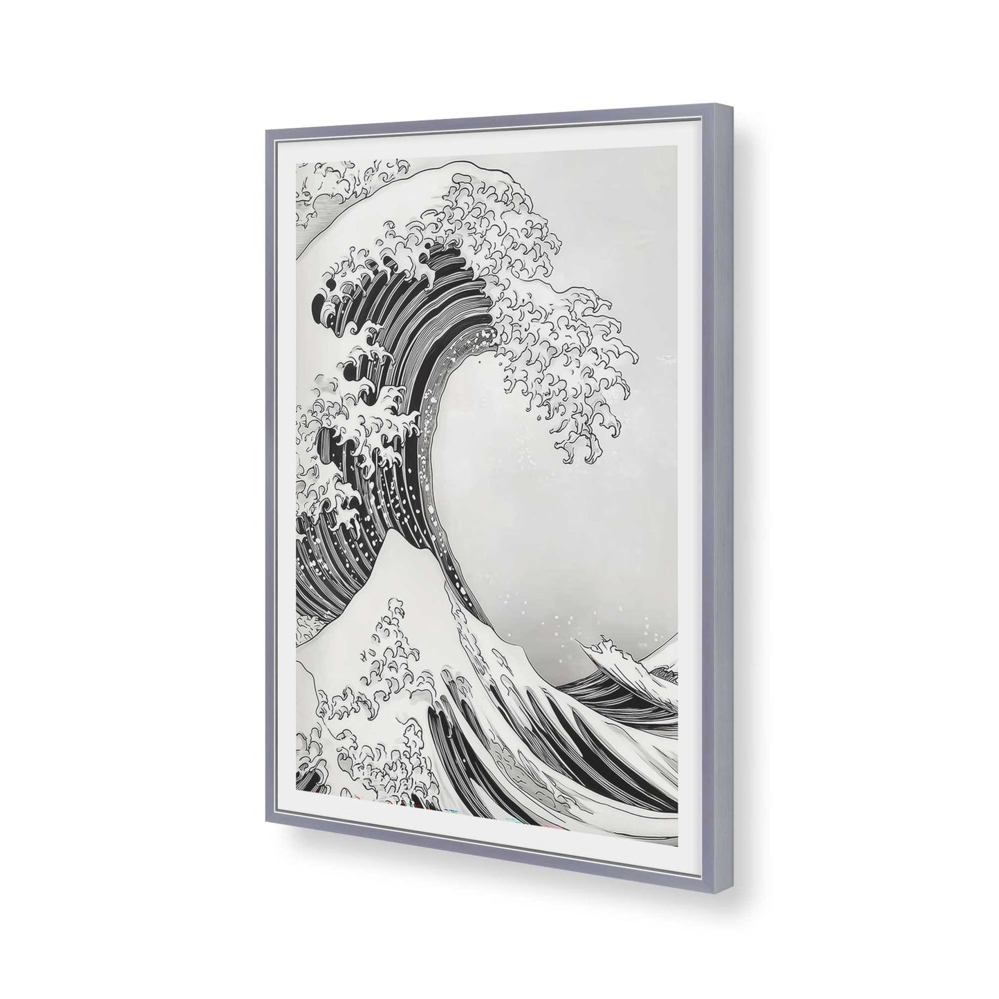 [Color:Polished Chrome], Picture of art in a Polished Chrome frame of the corner