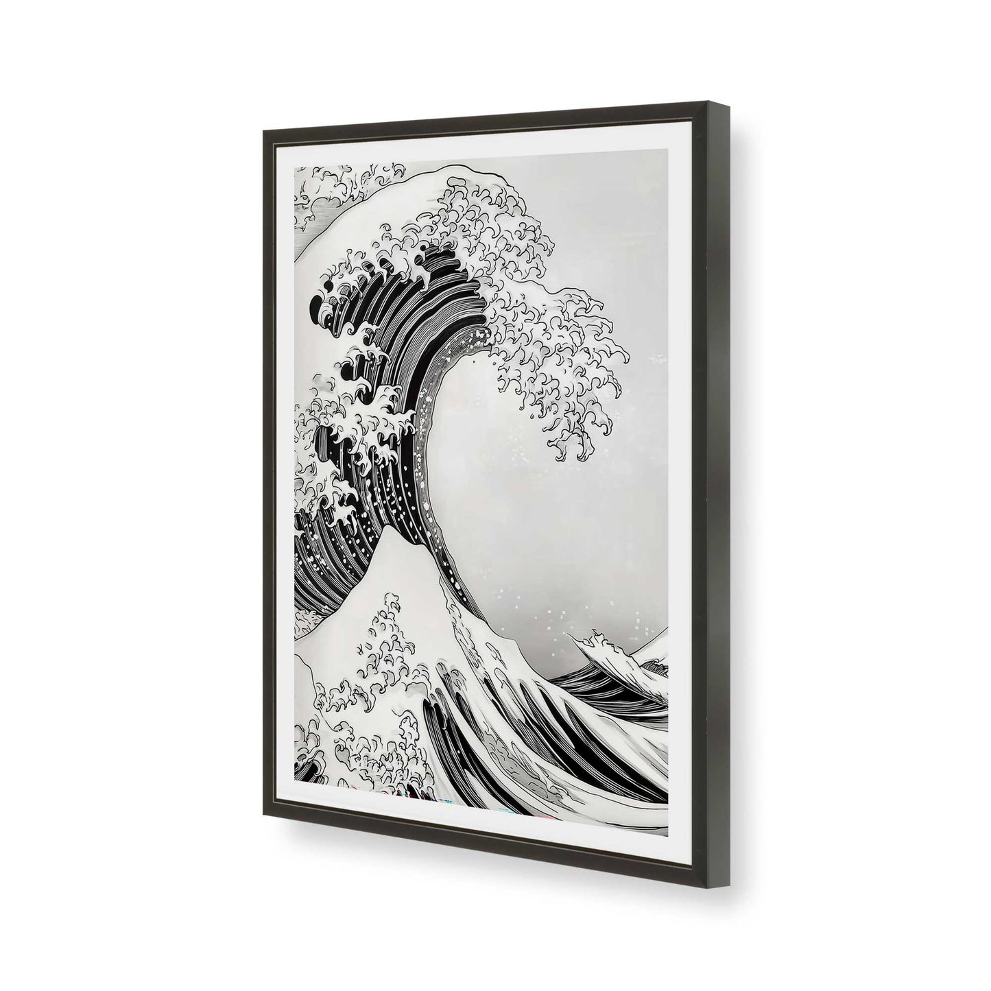 [Color:Satin Black], Picture of art in a Satin Black frame of the corner