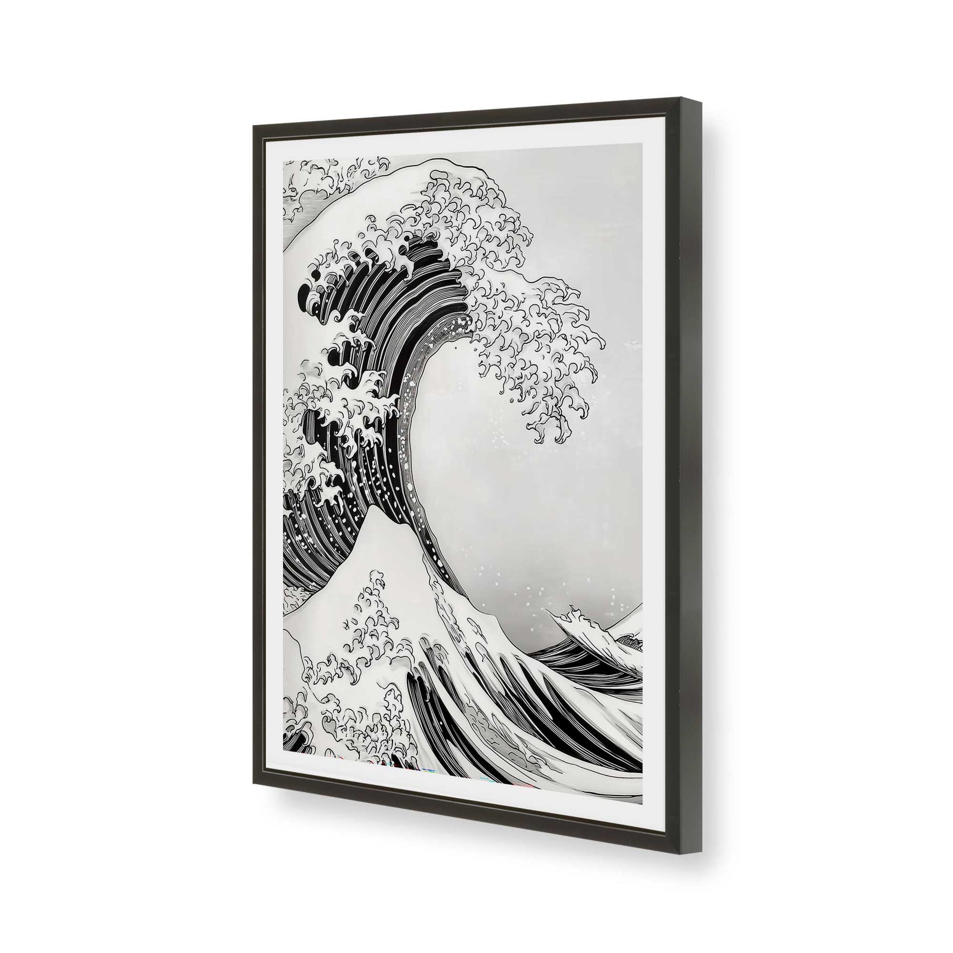 [Color:Satin Black], Picture of art in a Satin Black frame of the corner