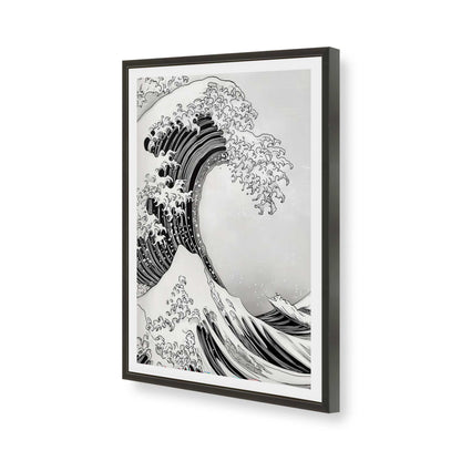 [Color:Satin Black], Picture of art in a Satin Black frame of the corner