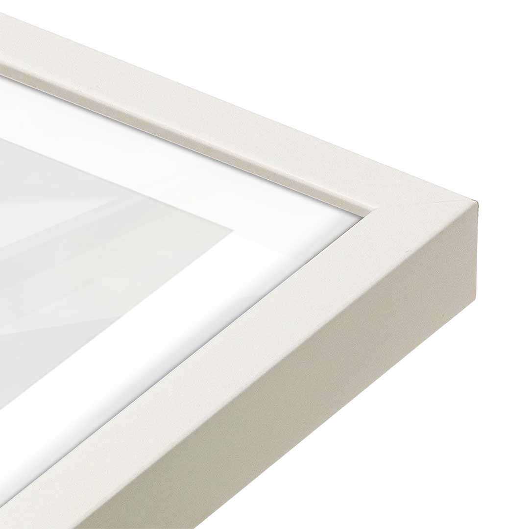 [Color:Opaque White], Picture of art in a Opaque White frame at an angle