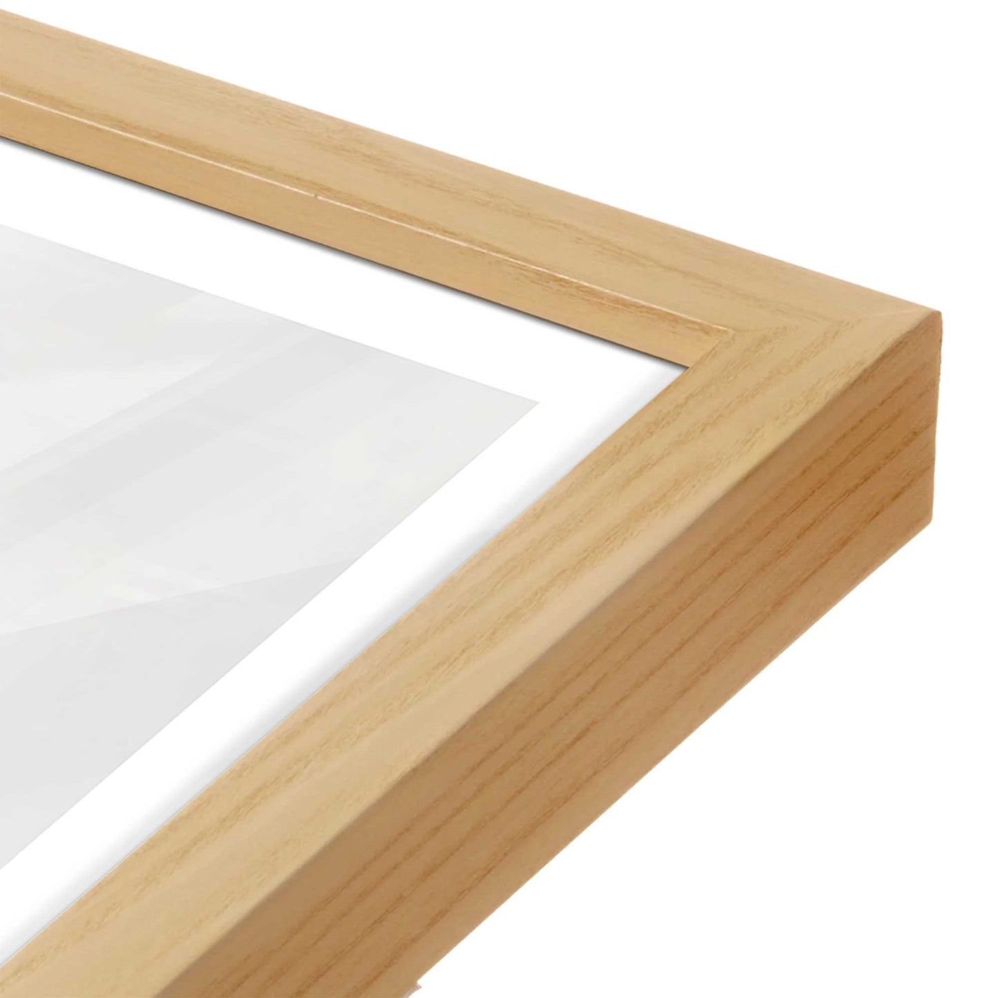 [Color:American Maple], Picture of art in a American Maple frame at an angle
