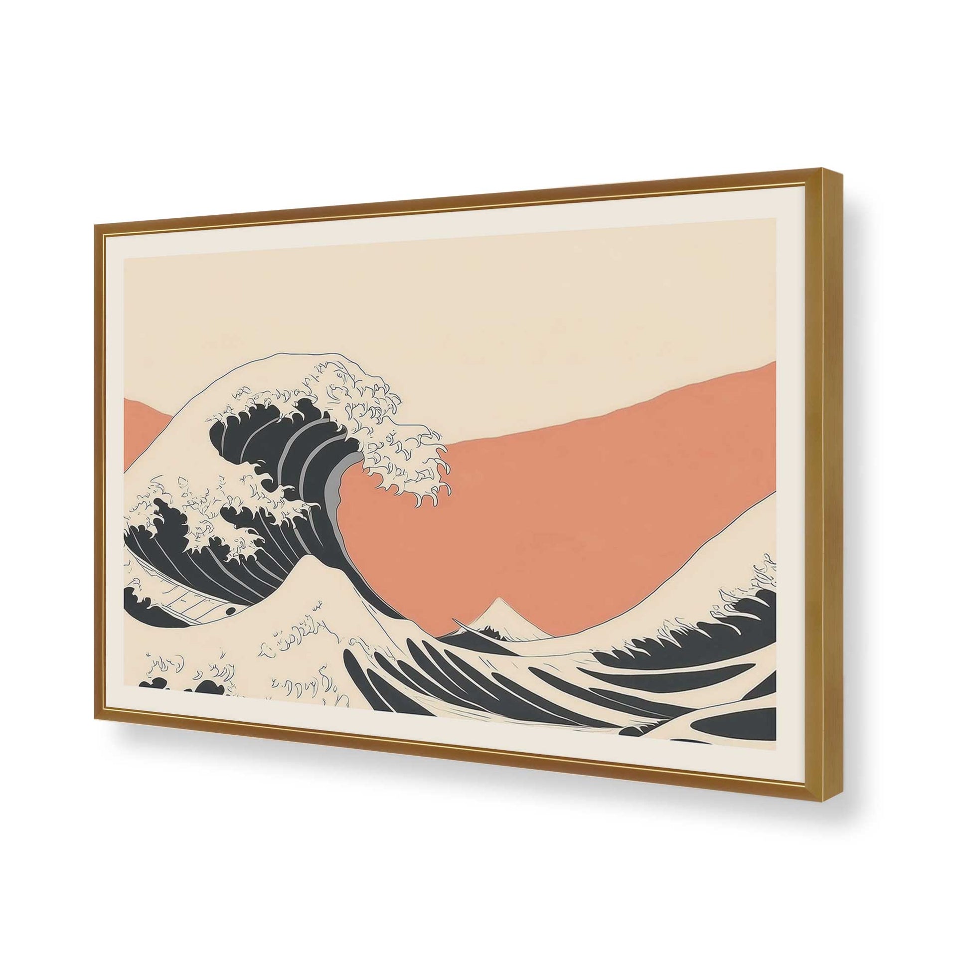 [Color:Polished Gold], Picture of art in a Polished Gold frame of the corner