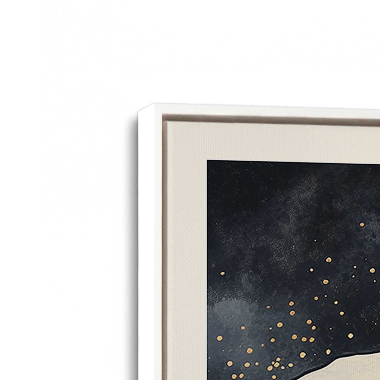 [Color:Opaque White], Picture of art in a White frame at an angle