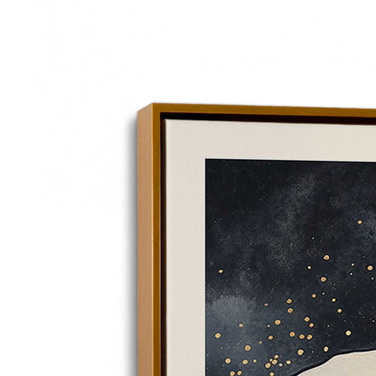 [Color:Polished Gold], Picture of art in a Polished Gold frame at an angle
