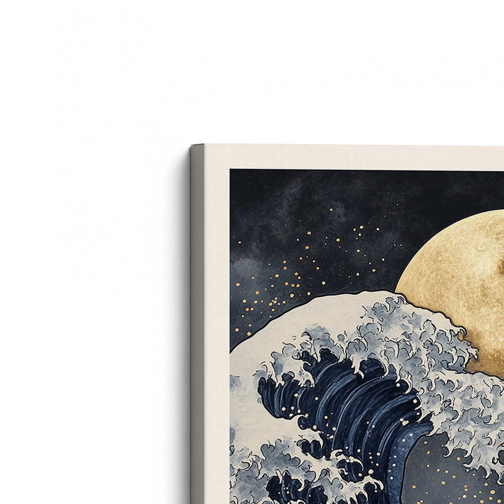 [Color:Stretched Canvas], Picture of the corner of the art