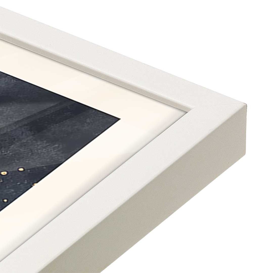 [Color:Opaque White], Picture of art in a Opaque White frame at an angle