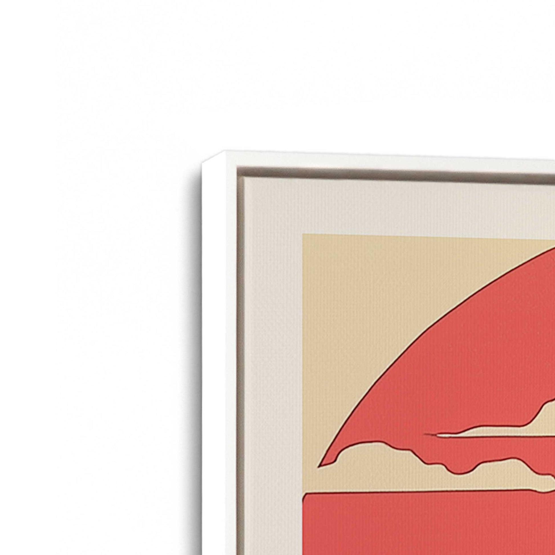 [Color:Opaque White], Picture of art in a White frame at an angle