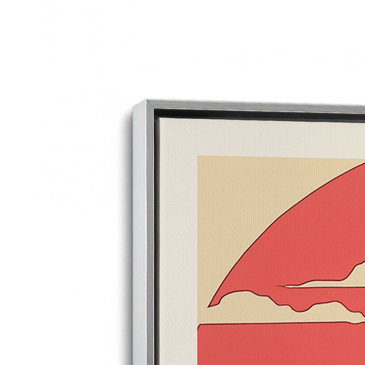 [Color:Polished Chrome], Picture of art in a Polished Chrome frame at an angle