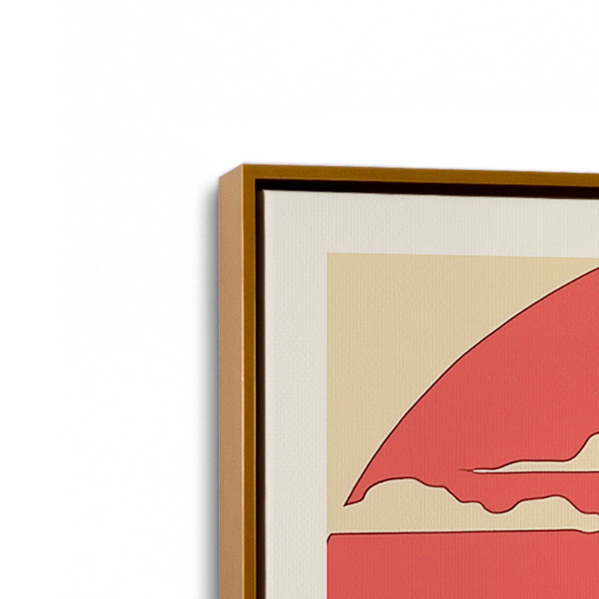 [Color:Polished Gold], Picture of art in a Polished Gold frame at an angle