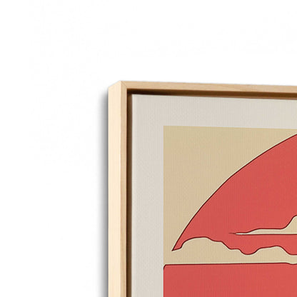 [Color:American Maple], Picture of art in a American Maple frame at an angle