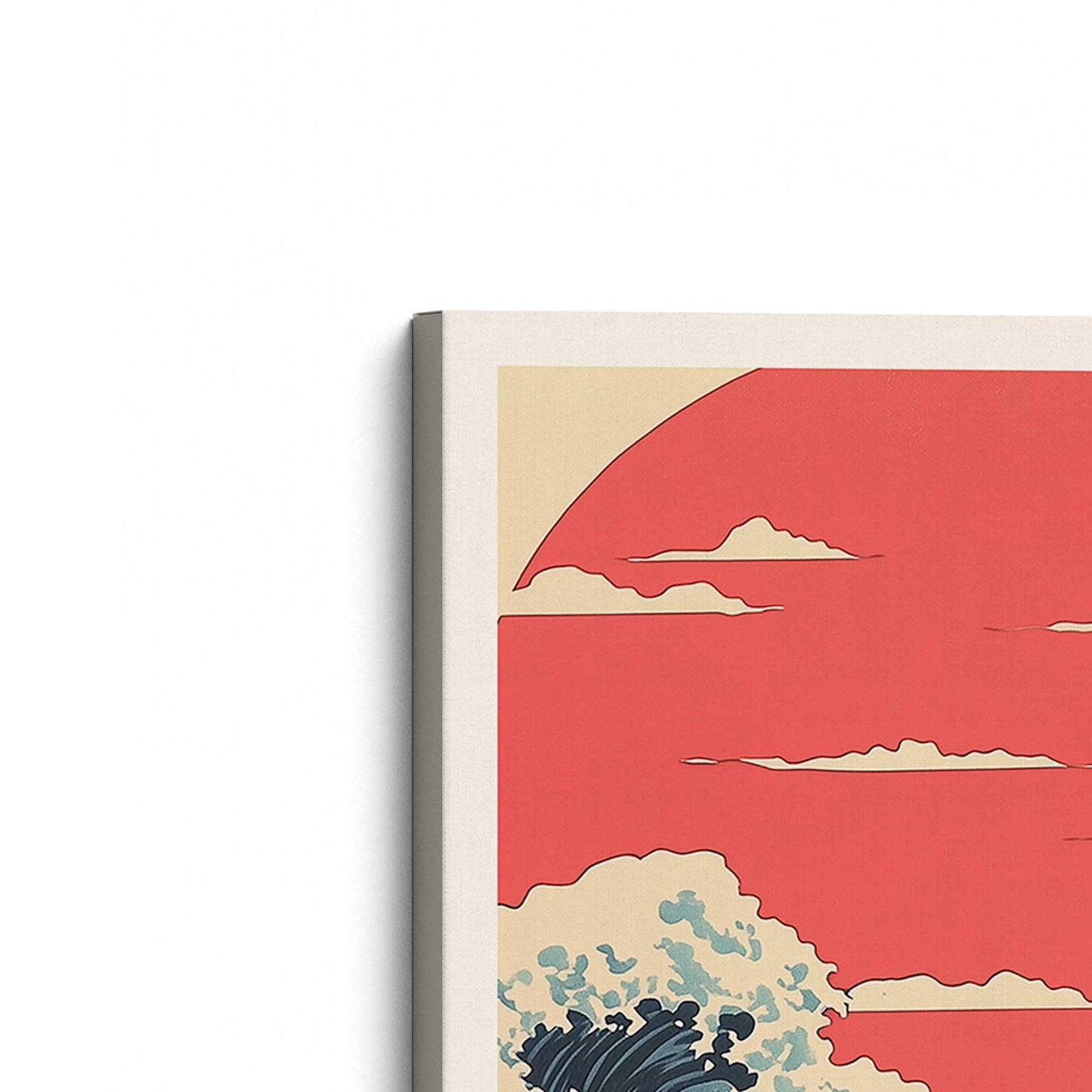 [Color:Stretched Canvas], Picture of the corner of the art